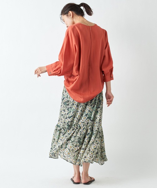 RIVE DROITE（リヴドロワ）の「テンセルツイルリラックスブラウス（シャツ/ブラウス・レディース・オフホワイト/ベージュ/オレンジ・FREE）」の9枚目の写真