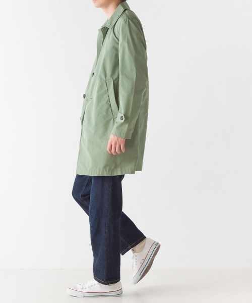 OMNES Another Edition（オムネス アナザーエディション）の「メンズ 撥水加工ステンカラーコート（ステンカラーコート・メンズ・ブラック/ベージュ/カーキ/ライトカーキ・MEDIUM/LARGE）」の21枚目の写真