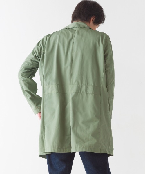 OMNES Another Edition（オムネス アナザーエディション）の「メンズ 撥水加工ステンカラーコート（ステンカラーコート・メンズ・ブラック/ベージュ/カーキ/ライトカーキ・MEDIUM/LARGE）」の17枚目の写真