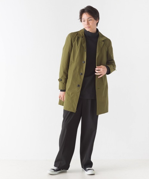 OMNES Another Edition（オムネス アナザーエディション）の「メンズ 撥水加工ステンカラーコート（ステンカラーコート・メンズ・ブラック/ベージュ/カーキ/ライトカーキ・MEDIUM/LARGE）」の16枚目の写真
