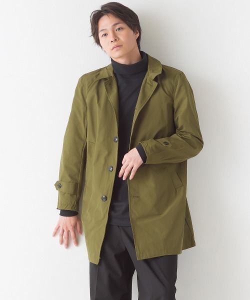 OMNES Another Edition（オムネス アナザーエディション）の「メンズ 撥水加工ステンカラーコート（ステンカラーコート・メンズ・ブラック/ベージュ/カーキ/ライトカーキ・MEDIUM/LARGE）」の12枚目の写真