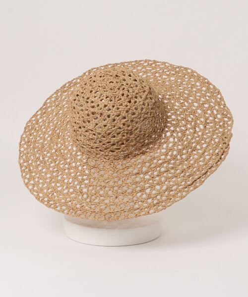 CIAOPANIC（チャオパニック）の「ラフィアブレード帽子（ハット・レディース・ブラウン・FREE）」の3枚目の写真