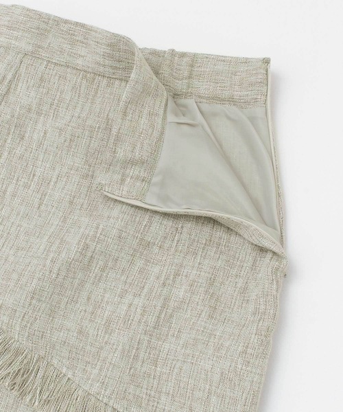 KBF+(ケービーエフプラス)の「KBF+ フリンジパッチワークスカート(スカート・レディース・ブルー/ライトカーキ・ONE)」の14枚目の写真