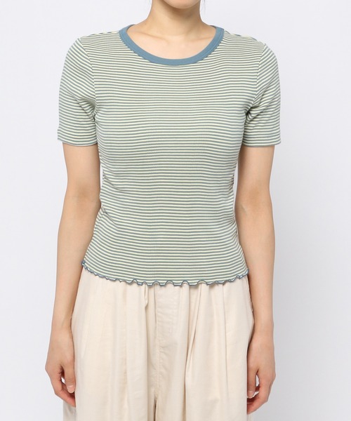 niko and...(ニコアンド)の「【Robert P. Miller(ロバート・ピー・ミラー)】別注リブプルオーバー(Tシャツ/カットソー・レディース・ブラウン/オフホワイト/オレンジ/ブルー・MEDIUM/LARGE)」の5枚目の写真