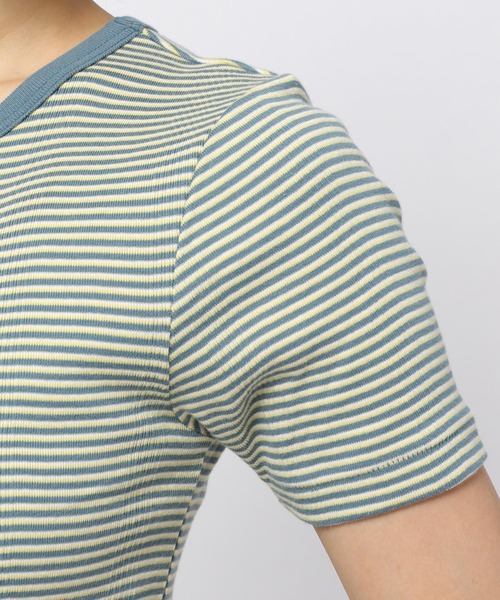 niko and...(ニコアンド)の「【Robert P. Miller(ロバート・ピー・ミラー)】別注リブプルオーバー(Tシャツ/カットソー・レディース・ブラウン/オフホワイト/オレンジ/ブルー・MEDIUM/LARGE)」の9枚目の写真