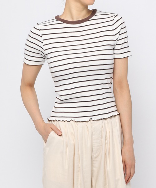 niko and...(ニコアンド)の「【Robert P. Miller(ロバート・ピー・ミラー)】別注リブプルオーバー(Tシャツ/カットソー・レディース・ブラウン/オフホワイト/オレンジ/ブルー・MEDIUM/LARGE)」の21枚目の写真