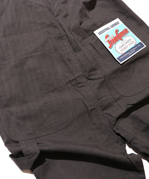 UNIVERSAL OVERALL（ユニバーサルオーバーオール）の「UNIVERSAL OVERALL/ユニバーサルオーバーオール コットンリネンOVERALL オーバーオール /サロペット/オールインワン（サロペット/オーバーオール・メンズ・オリーブ/チャコール/ブラウン/ブルー・M/S/L）」の10枚目の写真