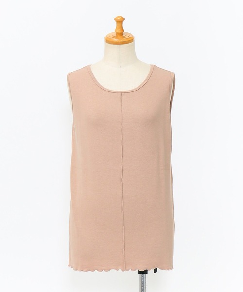 AS KNOW AS de base（アズノゥアズドゥバズ）の「リブインナーとセットプルオーバー（ニット/セーター・レディース・ブラック×グレー/ベージュ/オレンジ/グリーン・FREE）」の8枚目の写真