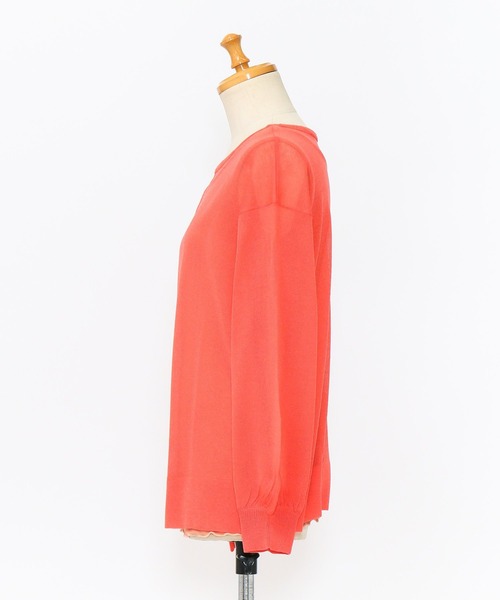 AS KNOW AS de base（アズノゥアズドゥバズ）の「リブインナーとセットプルオーバー（ニット/セーター・レディース・ブラック×グレー/ベージュ/オレンジ/グリーン・FREE）」の10枚目の写真