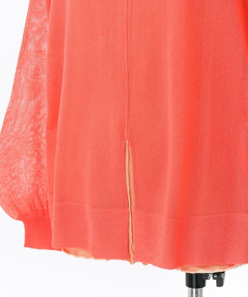 AS KNOW AS de base（アズノゥアズドゥバズ）の「リブインナーとセットプルオーバー（ニット/セーター・レディース・ブラック×グレー/ベージュ/オレンジ/グリーン・FREE）」の17枚目の写真