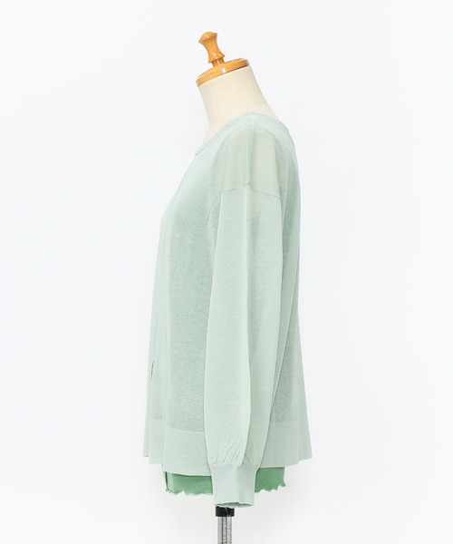 AS KNOW AS de base（アズノゥアズドゥバズ）の「リブインナーとセットプルオーバー（ニット/セーター・レディース・ブラック×グレー/ベージュ/オレンジ/グリーン・FREE）」の22枚目の写真