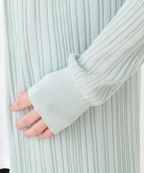 SHOO・LA・RUE（シューラルー）の「◆ランダムリブシアートッパーカーディガン（カーディガン/ボレロ・レディース・ダークネイビー/ライトグレー/ベージュ/グリーン系・03/02/04）」の12枚目の写真