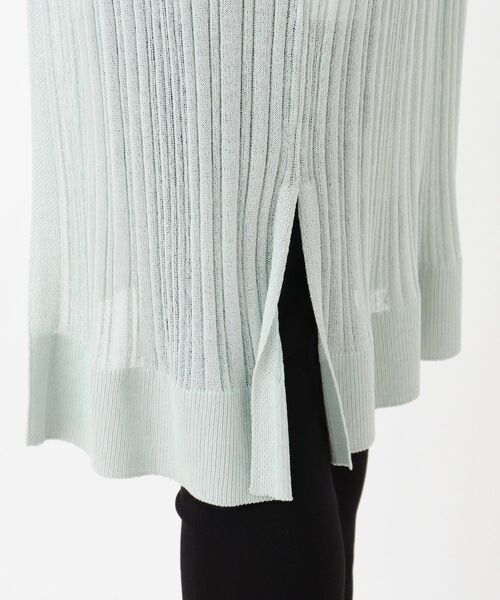 SHOO・LA・RUE（シューラルー）の「◆ランダムリブシアートッパーカーディガン（カーディガン/ボレロ・レディース・ダークネイビー/ライトグレー/ベージュ/グリーン系・03/02/04）」の5枚目の写真