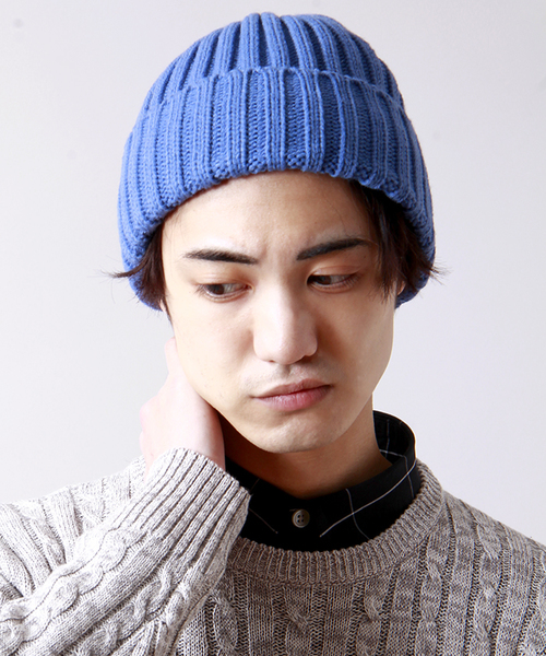 WEGO（ウィゴー）の「WEGO/リブニットワッチ（ニットキャップ/ビーニー・メンズ・オフホワイト/ブラック/杢グレー/ライム/サックスブルー/ネイビー/ライトパープル/ブルー/オレンジ・FREE）」の8枚目の写真