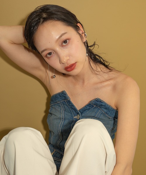 voov(ブーブ)の「【金属アレルギー対応】ボールチェーンロングイヤーカフ サージカルステンレス(イヤーカフ・レディース・シルバー/ゴールド・フリー)」の10枚目の写真
