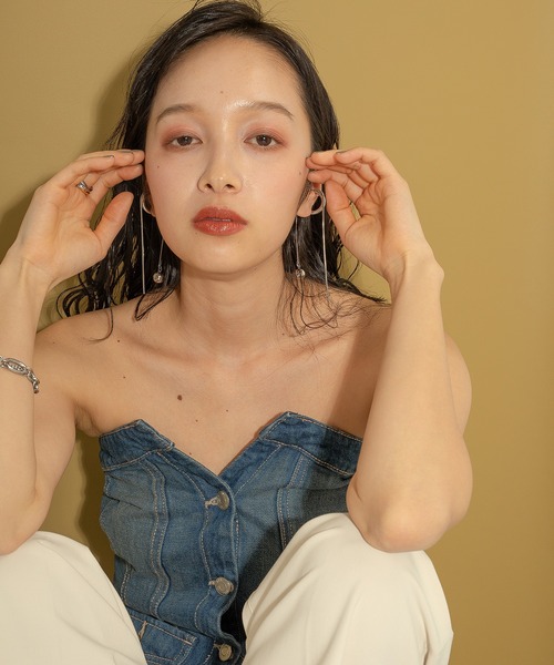 voov(ブーブ)の「【金属アレルギー対応】ボールチェーンロングイヤーカフ サージカルステンレス(イヤーカフ・レディース・シルバー/ゴールド・フリー)」の11枚目の写真