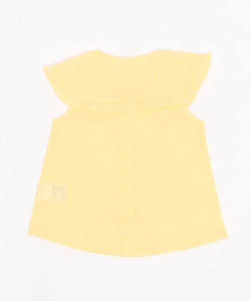 pairmanon（ペアマノン）の「ビッグカラーブラウス 無地 フリル ノースリーブ ガールズ（シャツ/ブラウス・キッズ・ベージュ/イエロー/ブルー系その他3・120/130/140/110/100/90/150）」の11枚目の写真