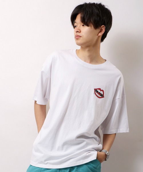 RE730(アールイーセブンサーティー)の「RE730 なみおくんアップリケ ビッグシルエットTシャツ(Tシャツ/カットソー・メンズ・ホワイト/ブラック・XL/M/L)」の1枚目の写真