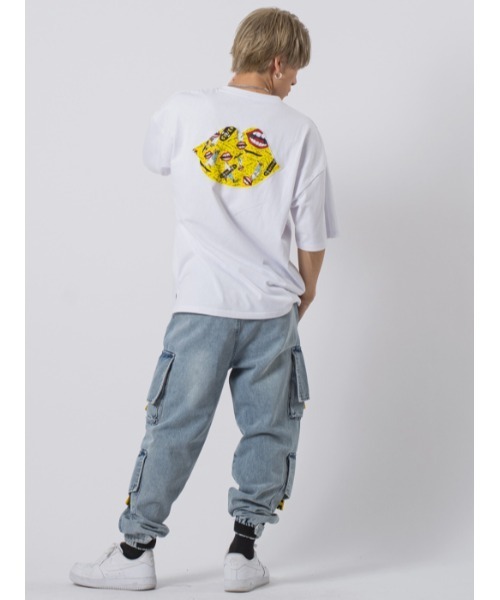 RE730(アールイーセブンサーティー)の「RE730 なみおくんアップリケ ビッグシルエットTシャツ(Tシャツ/カットソー・メンズ・ホワイト/ブラック・XL/M/L)」の3枚目の写真