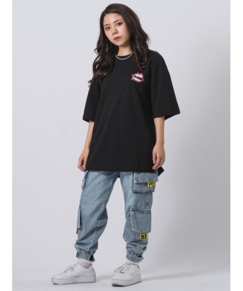 RE730(アールイーセブンサーティー)の「RE730 なみおくんアップリケ ビッグシルエットTシャツ(Tシャツ/カットソー・メンズ・ホワイト/ブラック・XL/M/L)」の7枚目の写真