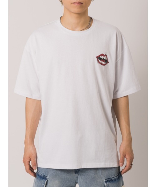 RE730(アールイーセブンサーティー)の「RE730 なみおくんアップリケ ビッグシルエットTシャツ(Tシャツ/カットソー・メンズ・ホワイト/ブラック・XL/M/L)」の10枚目の写真