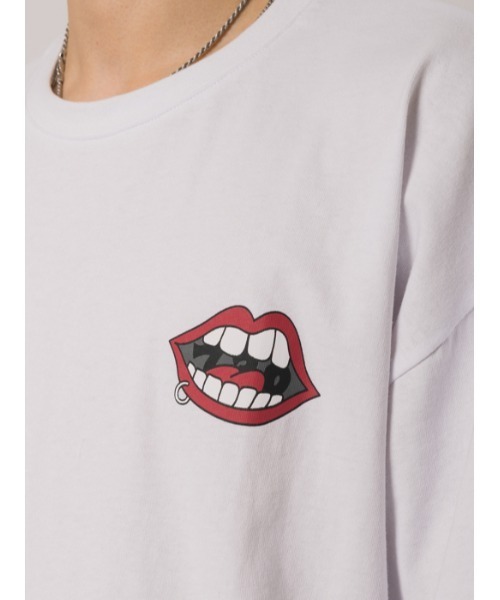 RE730(アールイーセブンサーティー)の「RE730 なみおくんアップリケ ビッグシルエットTシャツ(Tシャツ/カットソー・メンズ・ホワイト/ブラック・XL/M/L)」の4枚目の写真