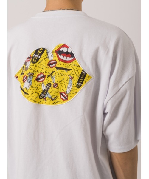 RE730(アールイーセブンサーティー)の「RE730 なみおくんアップリケ ビッグシルエットTシャツ(Tシャツ/カットソー・メンズ・ホワイト/ブラック・XL/M/L)」の8枚目の写真