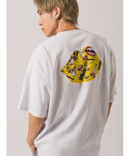 RE730(アールイーセブンサーティー)の「RE730 なみおくんアップリケ ビッグシルエットTシャツ(Tシャツ/カットソー・メンズ・ホワイト/ブラック・XL/M/L)」の14枚目の写真