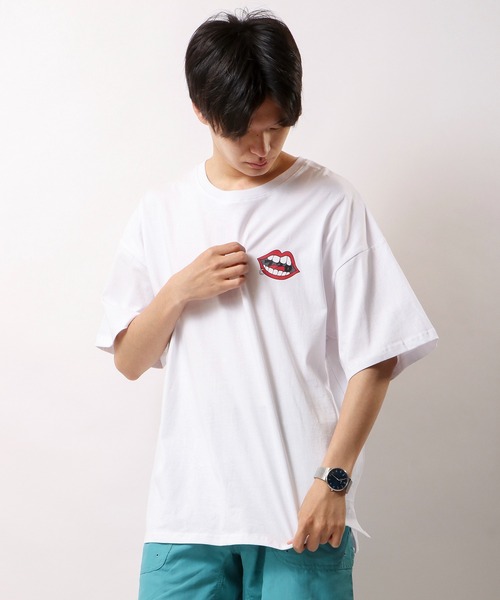 RE730(アールイーセブンサーティー)の「RE730 なみおくんアップリケ ビッグシルエットTシャツ(Tシャツ/カットソー・メンズ・ホワイト/ブラック・XL/M/L)」の21枚目の写真