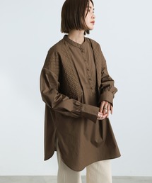 2021 AW スタンドカラーキルティングオーバーブラウス