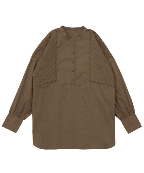 select MOCA（セレクトモカ）の「2021 AW スタンドカラーキルティングオーバーブラウス（シャツ/ブラウス・レディース・ホワイト/ブラック/ブラウン・FREE）」の20枚目の写真