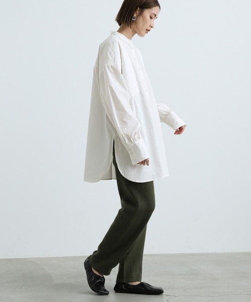 select MOCA（セレクトモカ）の「2021 AW スタンドカラーキルティングオーバーブラウス（シャツ/ブラウス・レディース・ホワイト/ブラック/ブラウン・FREE）」の12枚目の写真