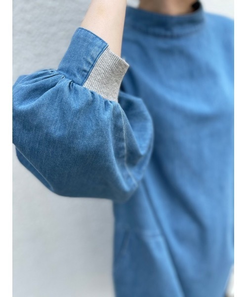 BEARDSLEY（ビアズリー）の「袖パフデニムワンピース（ワンピース・レディース・ブルー・FREE）」の7枚目の写真