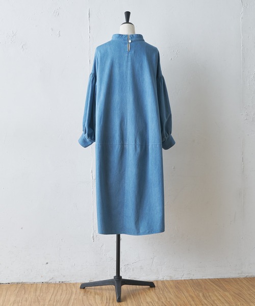 BEARDSLEY（ビアズリー）の「袖パフデニムワンピース（ワンピース・レディース・ブルー・FREE）」の12枚目の写真