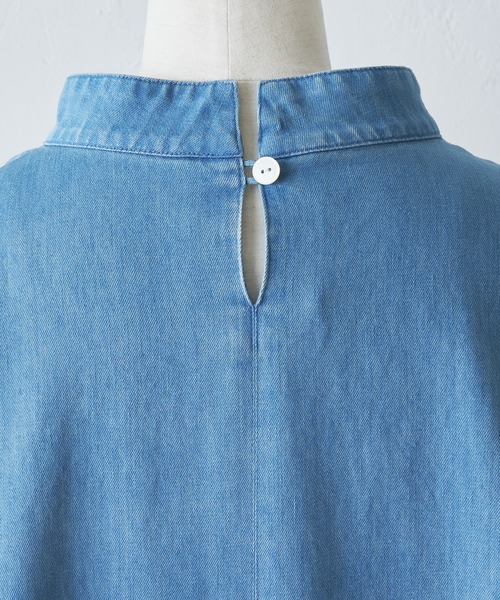 BEARDSLEY（ビアズリー）の「袖パフデニムワンピース（ワンピース・レディース・ブルー・FREE）」の14枚目の写真