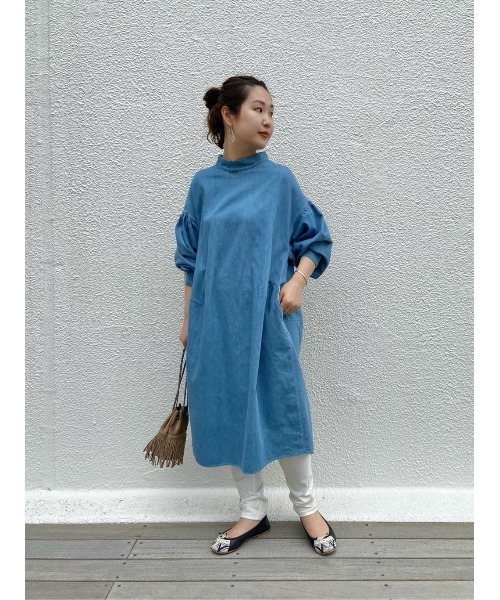BEARDSLEY（ビアズリー）の「袖パフデニムワンピース（ワンピース・レディース・ブルー・FREE）」の18枚目の写真