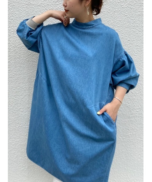 BEARDSLEY（ビアズリー）の「袖パフデニムワンピース（ワンピース・レディース・ブルー・FREE）」の22枚目の写真