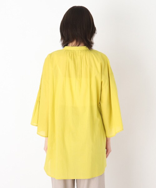 SHOO・LA・RUE(シューラルー)の「◆【INDIA】ピンタックスリーブスキッパー(シャツ/ブラウス・レディース・イエロー/ライトパープル/キャメル/ホワイト系・00)」の14枚目の写真