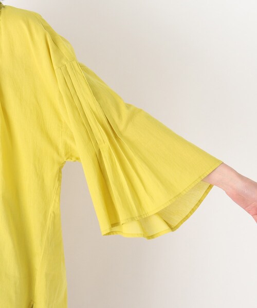 SHOO・LA・RUE(シューラルー)の「◆【INDIA】ピンタックスリーブスキッパー(シャツ/ブラウス・レディース・イエロー/ライトパープル/キャメル/ホワイト系・00)」の16枚目の写真