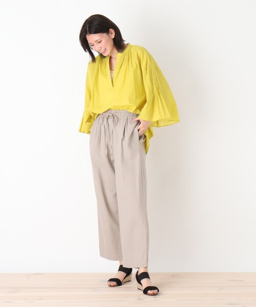 SHOO・LA・RUE(シューラルー)の「◆【INDIA】ピンタックスリーブスキッパー(シャツ/ブラウス・レディース・イエロー/ライトパープル/キャメル/ホワイト系・00)」の19枚目の写真