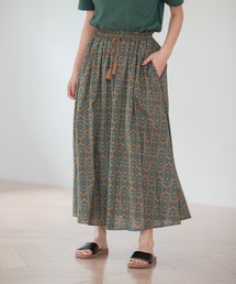 niko and... | エスニック柄プリントギャザーロングスカート(スカート)