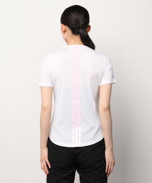 adidas（アディダス）の「アディダス adidas WU-4-USSTシャツ（Tシャツ/カットソー・レディース・ブラック×ホワイト/ホワイト×ピンク・S/XL/M/L）」の3枚目の写真