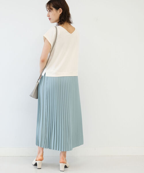 B:MING by BEAMS（ビーミングバイビームス）の「B:MING by BEAMS / 2WAY プリーツ ワンピース（ワンピース・レディース・ブラック/ベージュ/オフホワイト・ONE SIZE）」の18枚目の写真