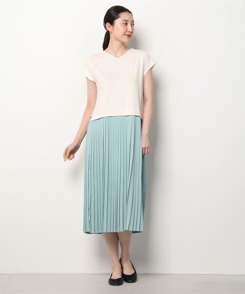 B:MING by BEAMS（ビーミングバイビームス）の「B:MING by BEAMS / 2WAY プリーツ ワンピース（ワンピース・レディース・ブラック/ベージュ/オフホワイト・ONE SIZE）」の16枚目の写真