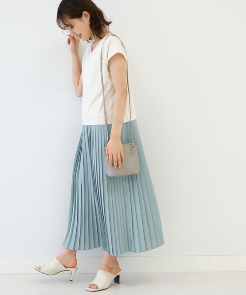 B:MING by BEAMS（ビーミングバイビームス）の「B:MING by BEAMS / 2WAY プリーツ ワンピース（ワンピース・レディース・ブラック/ベージュ/オフホワイト・ONE SIZE）」の12枚目の写真