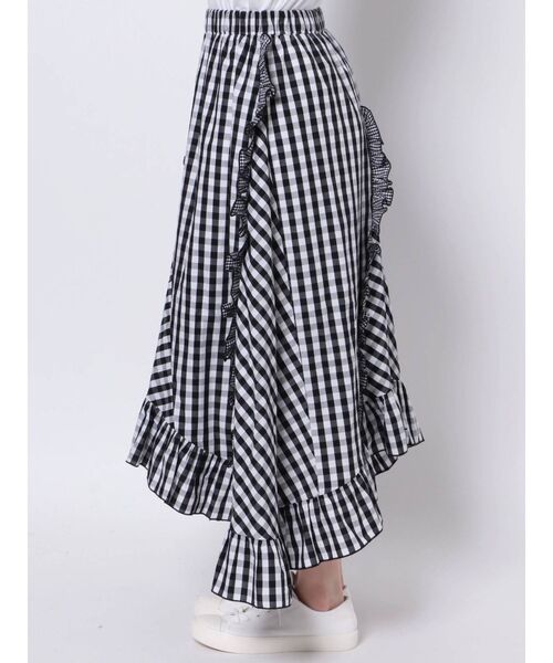 merry jenny（メリージェニー）の「ギンガムコンビフレアスカート（スカート・レディース・グレー/ブラック/パープル・FREE）」の7枚目の写真