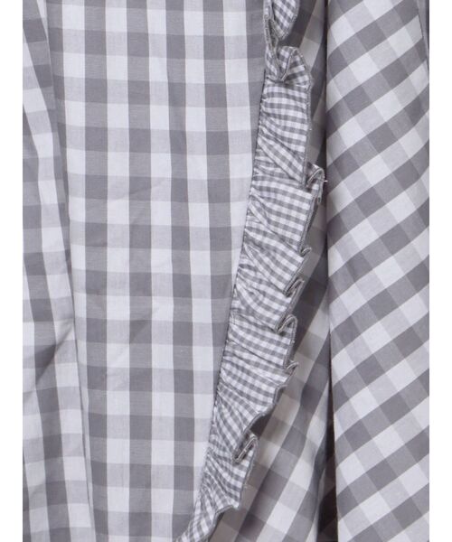 merry jenny（メリージェニー）の「ギンガムコンビフレアスカート（スカート・レディース・グレー/ブラック/パープル・FREE）」の4枚目の写真