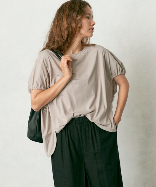 PUAL CE CIN（ピュアルセシン）の「シルケットドルマンスリーブプルオーバー（Tシャツ/カットソー・レディース・ブラック/グレー/ベージュ・FREE）」の6枚目の写真