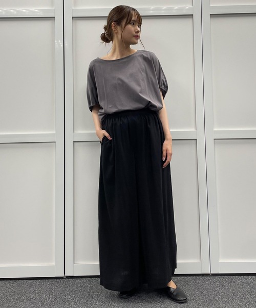 PUAL CE CIN（ピュアルセシン）の「シルケットドルマンスリーブプルオーバー（Tシャツ/カットソー・レディース・ブラック/グレー/ベージュ・FREE）」の22枚目の写真