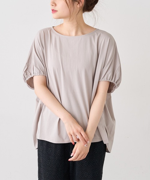 PUAL CE CIN（ピュアルセシン）の「シルケットドルマンスリーブプルオーバー（Tシャツ/カットソー・レディース・ブラック/グレー/ベージュ・FREE）」の12枚目の写真